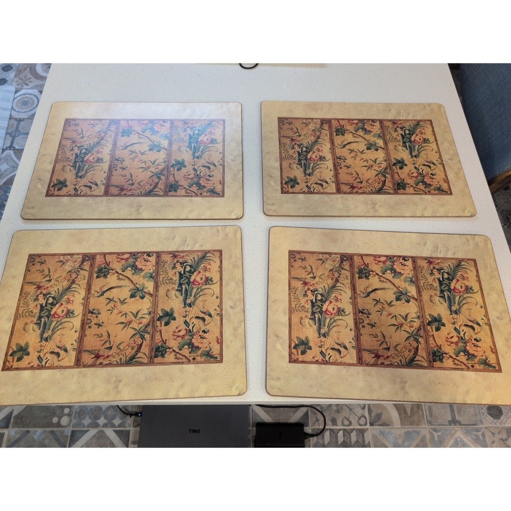 Vintage Lot Of Four Pimpernel Corkback Placemats WinterThur Made In England